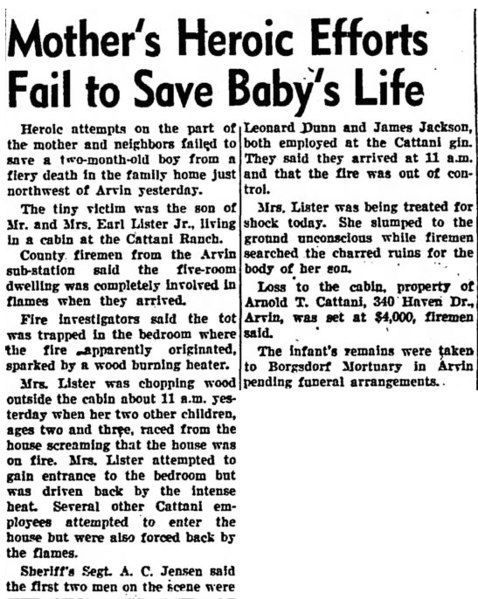 File:Death of Melvin Lister (1952-1952) in The Bakersfield Californian on November 26, 1952.jpg