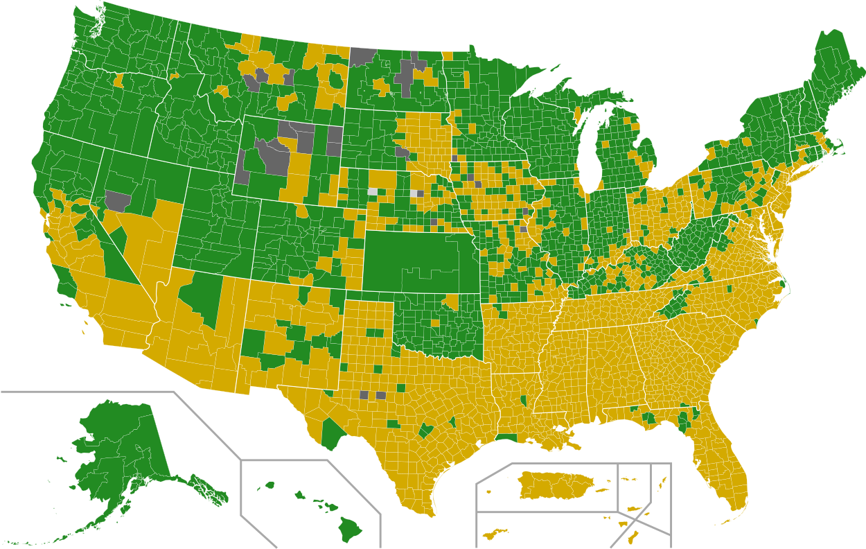 Results of popular vote, by county