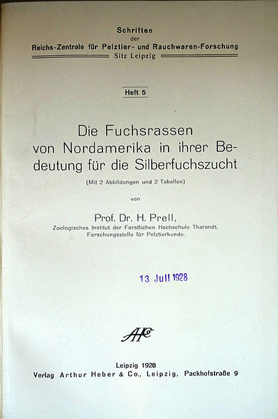 File:Die Fuchsrassen von Nordamerika in ihrer Bedeutung für die Silberfuchszucht, H. Prell, Leipzig 1928.jpg