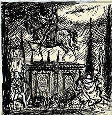 Drawing for the coverpage of a libretto (19th century) Disegno per copertina di libretto, disegno di Peter Hoffer per Don Giovanni (s.d.) - Archivio Storico Ricordi ICON012442.jpg