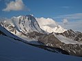 * Nomination: Djigit peak (5020, 5062,6 or 5170 m (according to source) peak in Terskey Alatoo, Tien-Shan) in morning lights, viewed from northeast direction --Grtek 19:06, 23 July 2016 (UTC) Comment The first two mountain layers should be brighter and the file size could be bigger which might help the overall picture quality.--Ermell 06:53, 25 July 2016 (UTC) * * Review needed