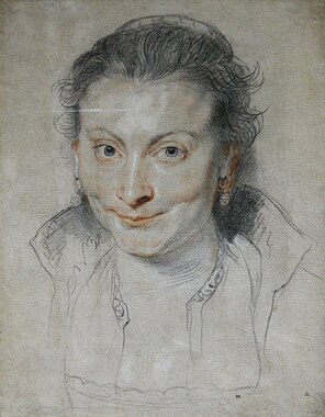 Peter Paul Rubens - Drawing of Isabella Brant, his first wife, 1621