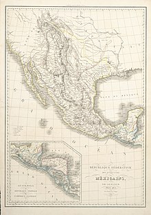 Map of Mexico in 1835 Dufour Republique federative des etats-unis mexicains 1835 UTA.jpg