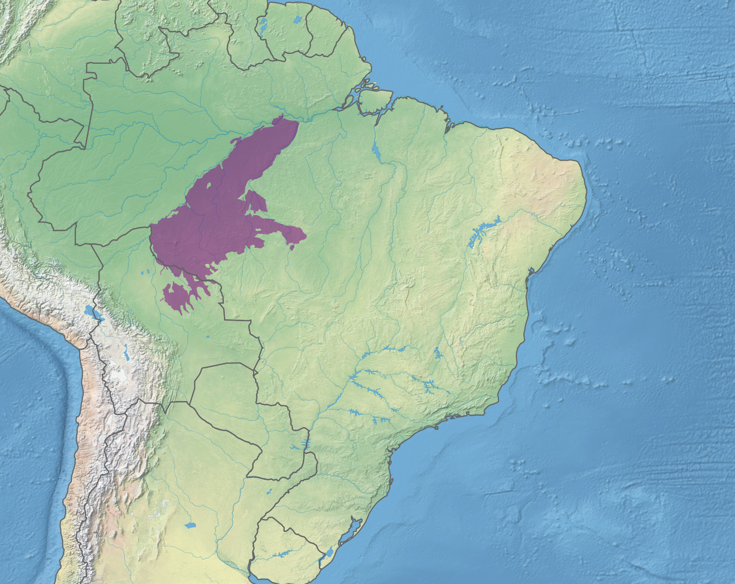 Бразильский Атлантический лес на карте