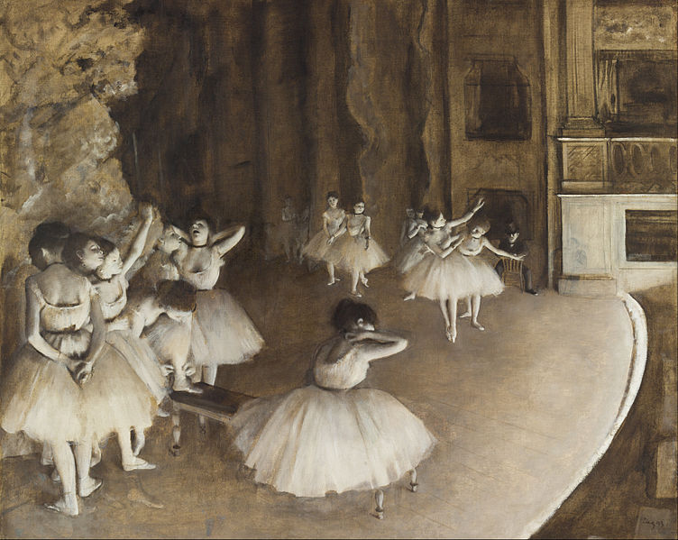 File:Edgar Degas - Ballet Rehearsal on Stage - Google Art Project.jpg