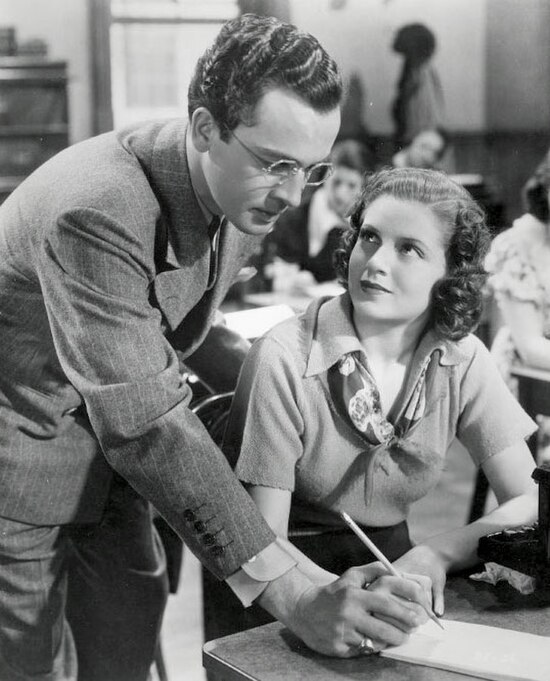 Edward Norris and Turner in They Won't Forget (1937), her feature film debut