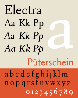 <span class="mw-page-title-main">Electra (typeface)</span> Typeface