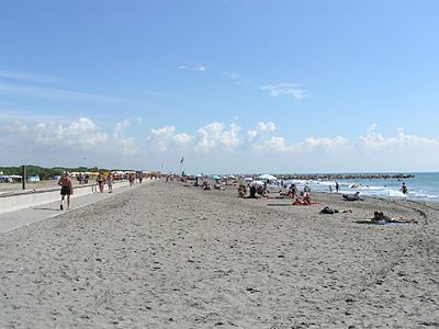 La plage d'Eraclea.