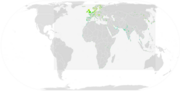 Aire de répartition du Courlis cendré