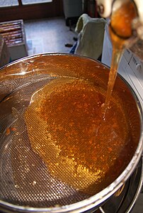 Filtering the honey