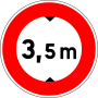 Vignette pour Panneau de signalisation d'une limitation de hauteur en France