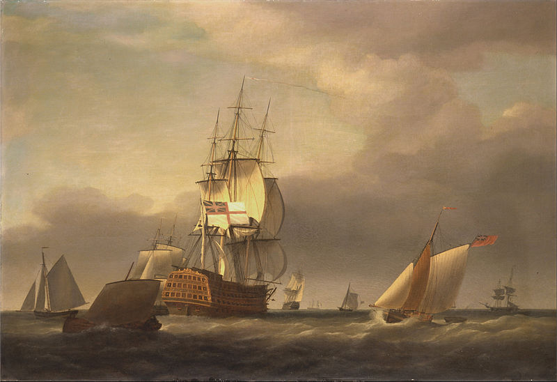 File:Francis Holman - A Seascape with Men-of-War and Small Craft - Google Art Project.jpg