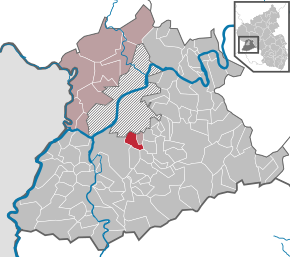 Poziția ortsgemeinde Franzenheim pe harta districtului Trier-Saarburg