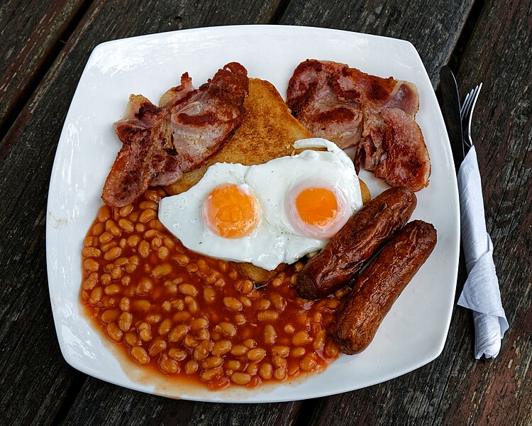 File:Full English breakfast at the Chalet Cafe, Cowfold, West Sussex, England.jpg