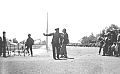 Policeman confronting Gandhi, 1913