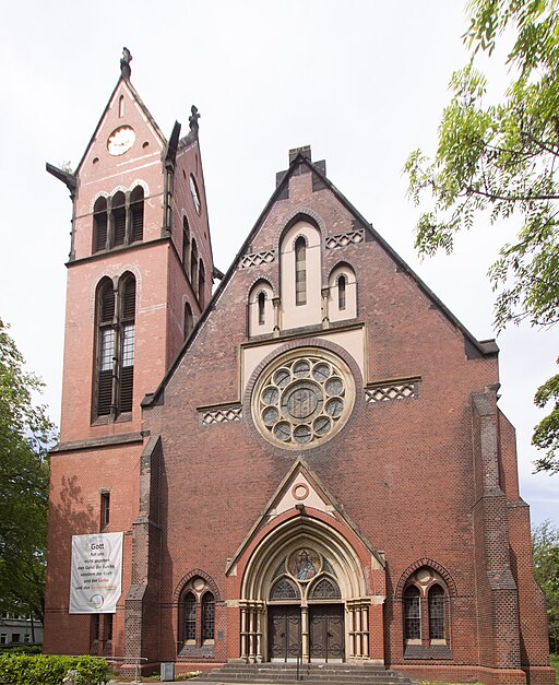 Gelsenkirchen, Baudenkmal 065 Ev. Christus-Kirche Trinenkamp 46 - Bismarck