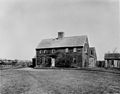 George Jacobs, Sr.'s House, Danvers, MA; front, looking northwest, from an old photograph by Frank O. Branzetti; Historic American Buildings Survey, Library of Congress, Prints & Photographs Division, HABS, Reproduction number HABS MASS,5-DAV,7-1. Date of original unknown.