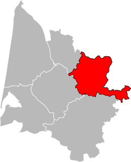 Location of Libourne in Gironde