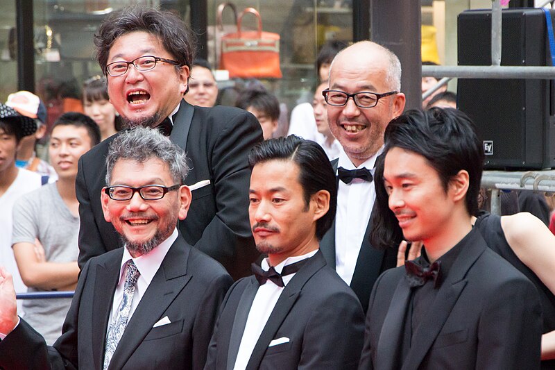 File:Godzilla Resurgence World Premiere Red Carpet- Hasegawa Hiroki, Takenouchi Yutaka, Anno Hideaki, Higuchi Shinji & Onoue Katsuro (27988934443).jpg