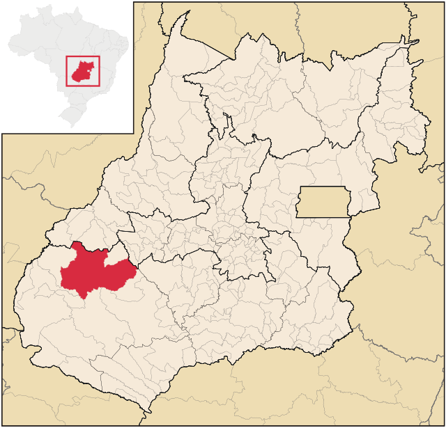 Localização de Caiapônia em Goiás