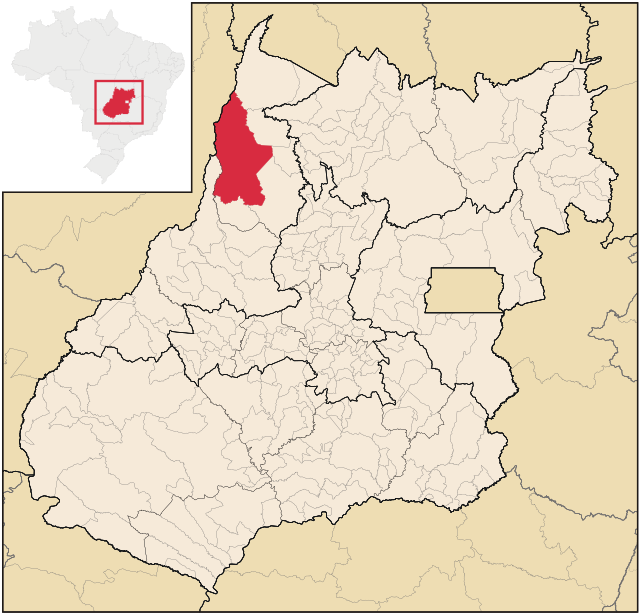 Localização de Nova Crixás em Goiás
