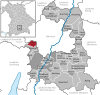 Location of the municipality of Graefelfing in the district of Munich