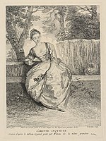Pierre-Alexandre Aveline after Watteau, The Worried Lover, published in 1729, etching and engraving, Louvre, Paris