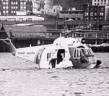 U.S. Coast Guard HH-52A floating in Seattle in 1979 HH-52A PortAngelesWA NAN6-79.jpg