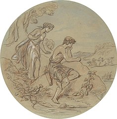 One of eighteen designs for a series of plates illustrating Venus and Adonis