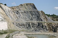 Nordharzrandverwerfung im Kalksteinbruch Langenberg