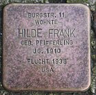 Stolperstein für Hilde Frank