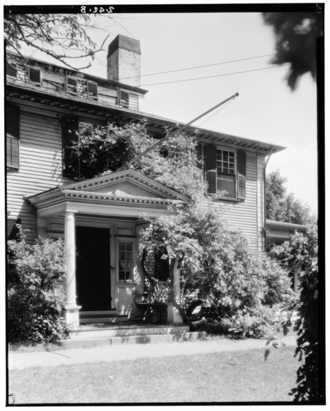 File:Historic American Buildings Survey Arthur C. Haskell, Photographer August, 1934 (b) Ext- Detail entrance porch from southwest - Colonel Josiah Quincy House, 20 Muirhead Street, HABS MASS,11-QUI,3-2.tif