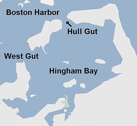 Hull Gut shows the classic conditions for a gut: a large body of water, subject to tides, drained through a small channel, resulting in heavy flow and strong currents