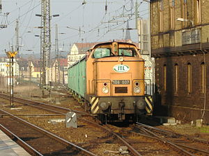 Der aus Wilthen kommende Schnapszug der ITL erreicht den Bhf Dresden-Neustadt