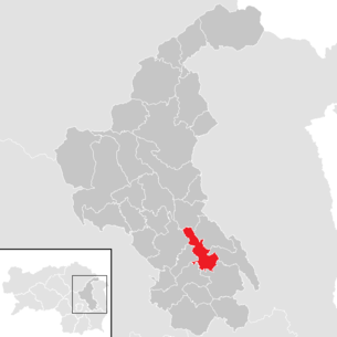 Location of the community of Ilztal in the Weiz district (clickable map)