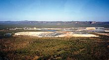 Aerial view of the Ranger Uranium Mine. Image-Aerial view of Kakadu's Ranger Uranium Mine 2002.07.25c.jpg