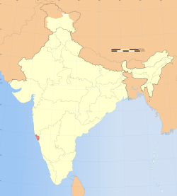 Location of Goa (marked in red) in India