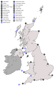 A map indicating the locations of the areas listed in the inshore weather forecast - the unlisted annotation "g" applies to the Outer Hebrides Inshore Waters of Great Britain.svg