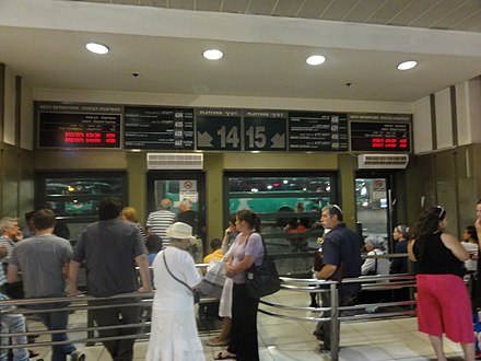 Passengers at Jerusalem Central Bus station
