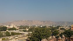 Vista dall'Hawa Mahal sulla città di Jaipur