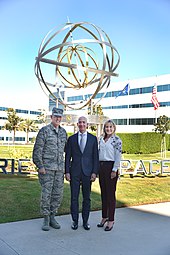 Bezos on October 25, 2017, on his visit to Los Angeles Air Force Base.[78]