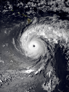 Hurricane John near peak intensity to the south of Hawaii on August 23 John 1994-08-23 0200Z.png