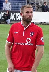 McCombe playing for York City in 2014 John McCombe 16-08-2014 1.jpg