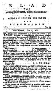 Миниатюра для Файл:Journal du département de la Frise = Dagblad van het departement Vriesland 17-05-1813 (IA ddd 010579698 mpeg21).pdf