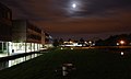 2013-04-25 The moon shines on the island of Jubilee Campus.