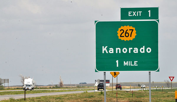 I-70 exit 1 in Kanorado