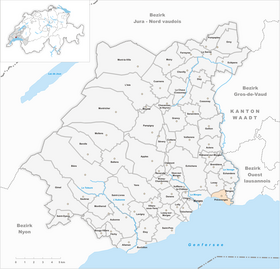 Map of Préverenges