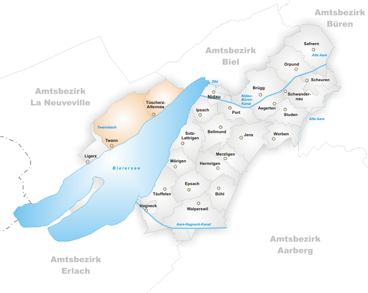 File:Karte Gemeinden des Bezirks Nidau 2009.png
