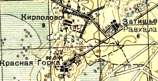 План деревни Кирполово. 1941 год