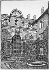 Abel Cathrines Stiftelse: The courtyard in 1914 Kjobenhavn - Garden i Abel Cathrines Stiftelse.jpg